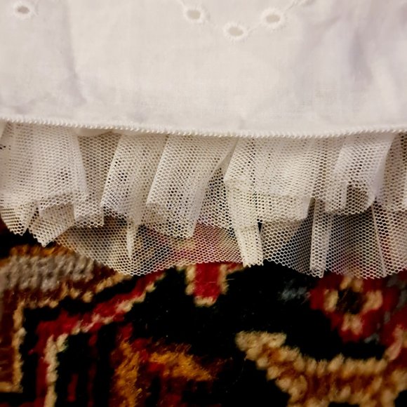 *NEW* 2 Piece White Eyelet Cotton Dress 6-9 Months - Picture 4 of 6